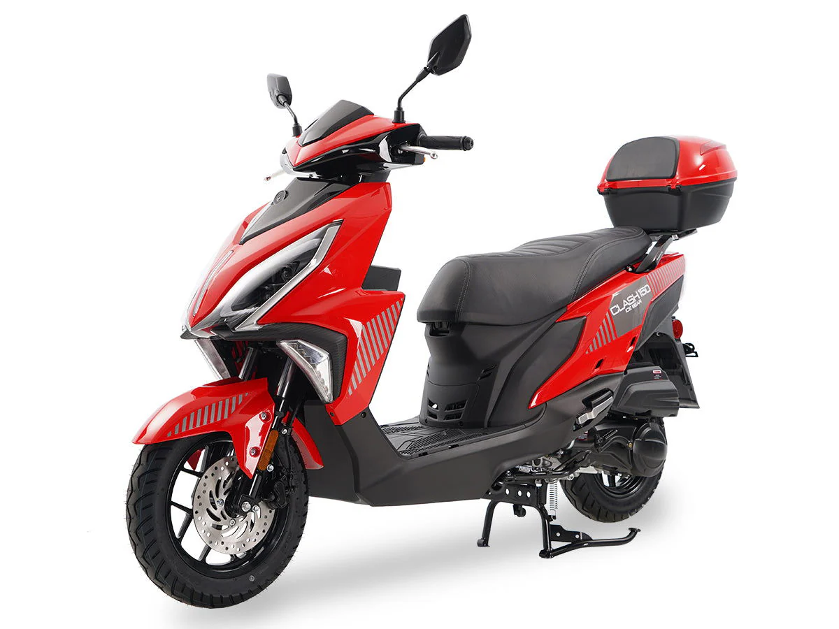 Clash 150cc Street Scooter, Automatic Shifting, Front Disc/Rear Drum Brakes, LED Accent Lighting - Image 4