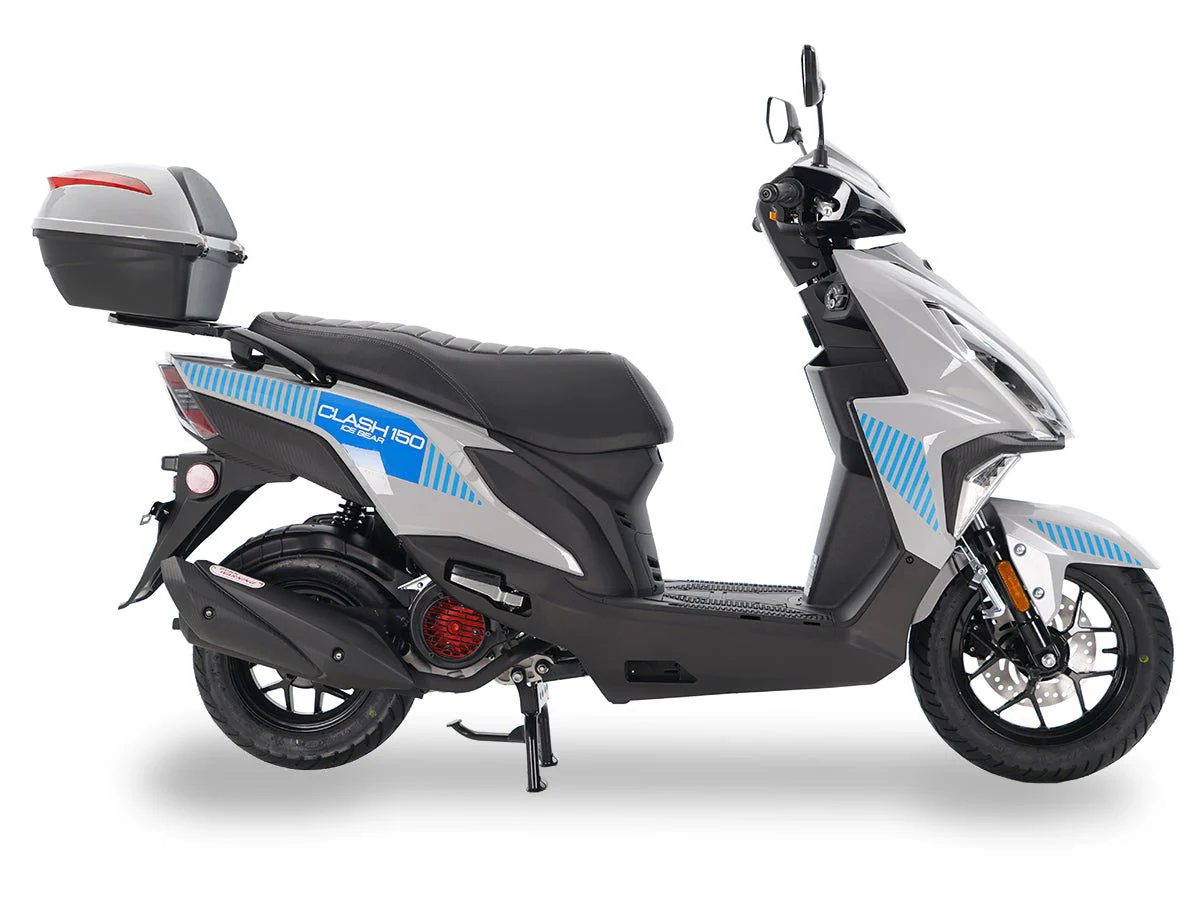 Clash 150cc Street Scooter, Automatic Shifting, Front Disc/Rear Drum Brakes, LED Accent Lighting - Image 7