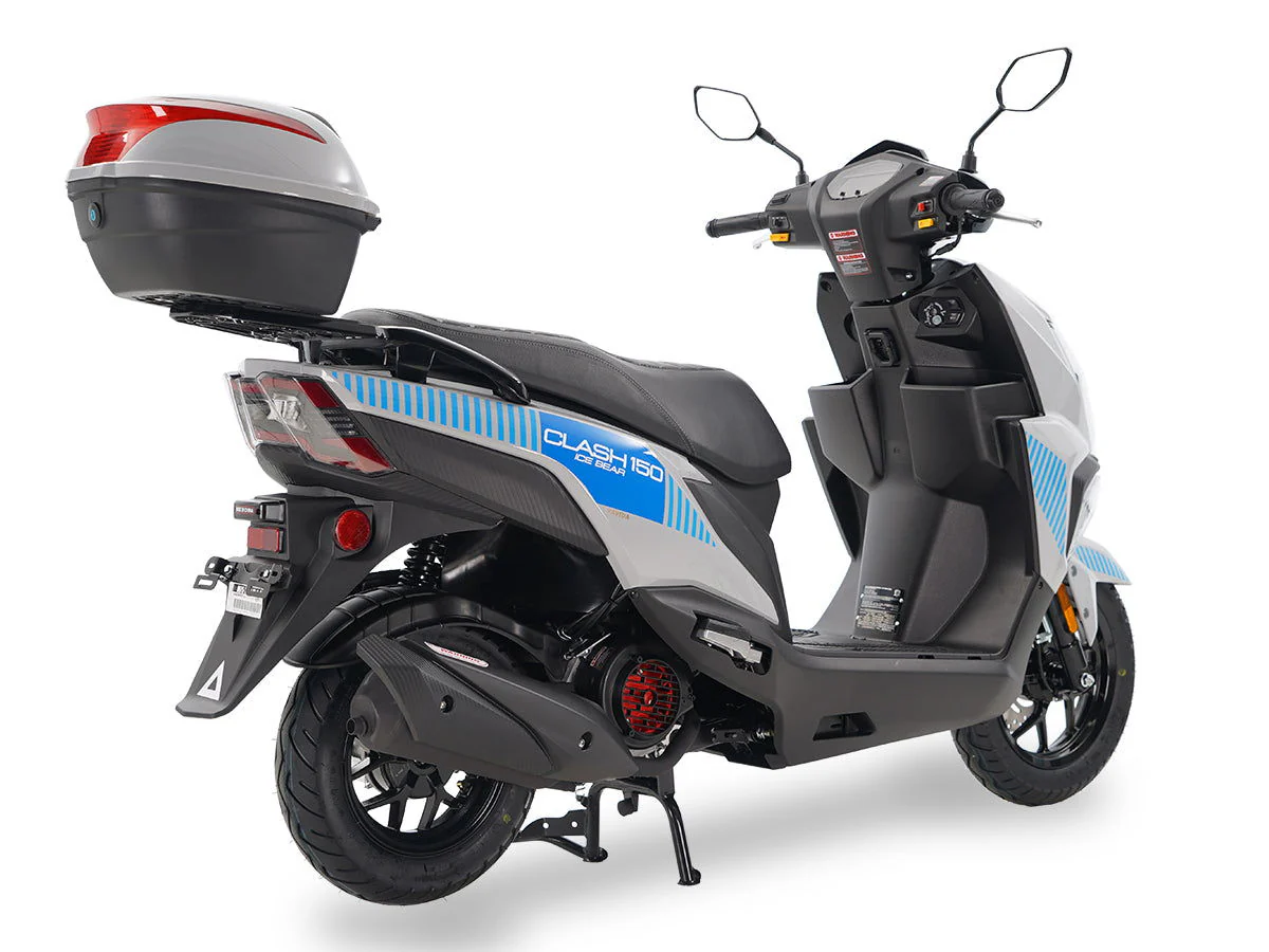 Clash 150cc Street Scooter, Automatic Shifting, Front Disc/Rear Drum Brakes, LED Accent Lighting - Image 8