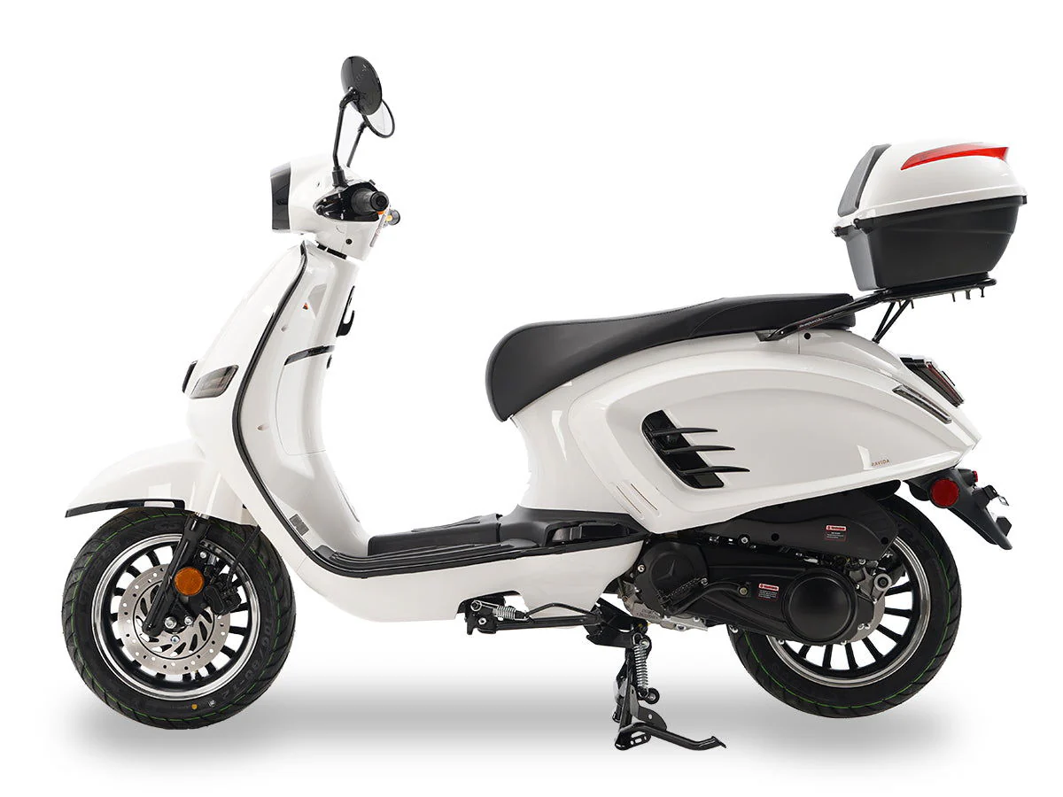 Classic 150cc Street Scooter, Automatic Shifting, 12 inch Aluminum Wheels, LED Lighting, Digital Dash, Trunk Included - Image 10