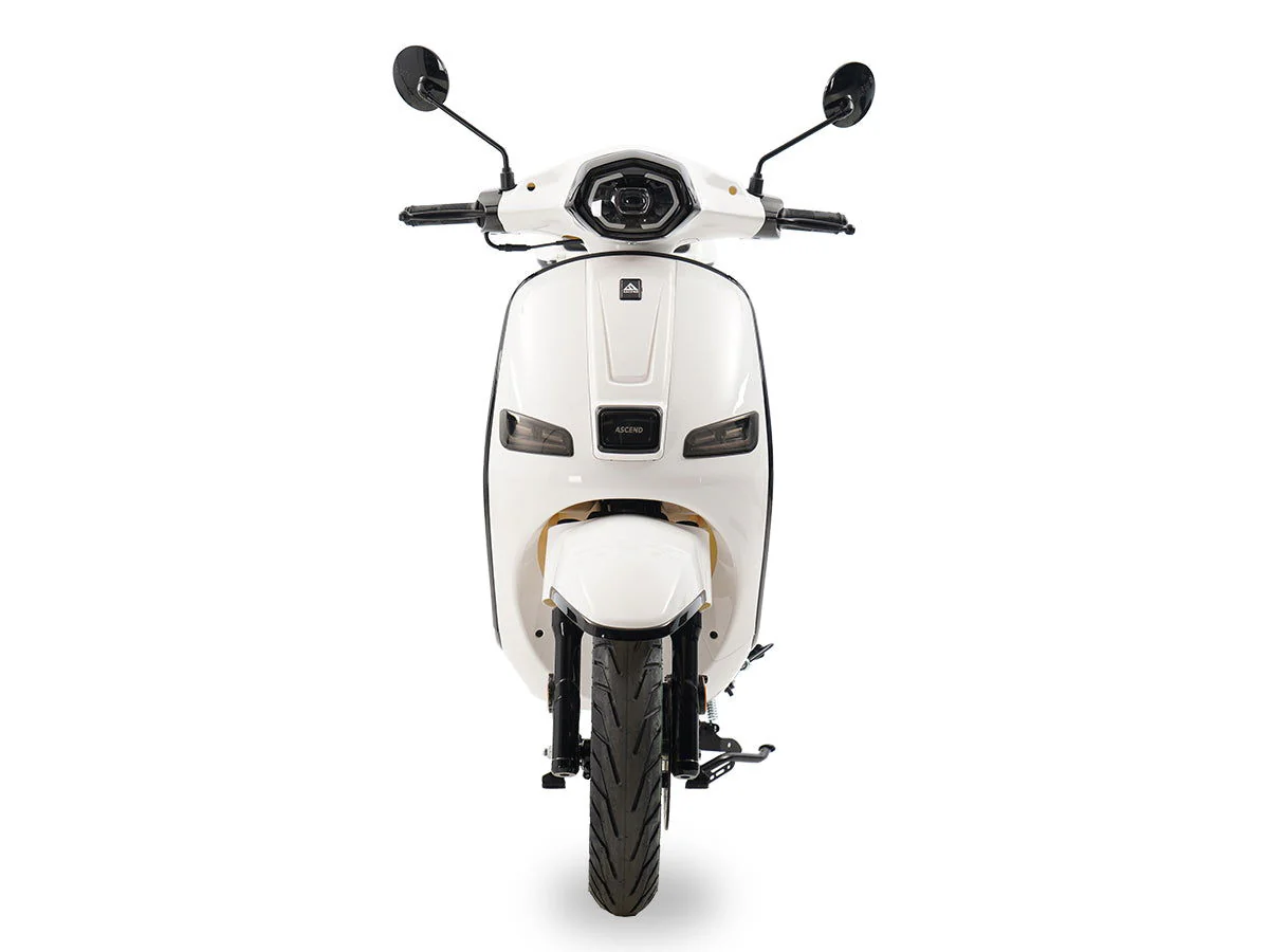 Classic 150cc Street Scooter, Automatic Shifting, 12 inch Aluminum Wheels, LED Lighting, Digital Dash, Trunk Included - Image 4