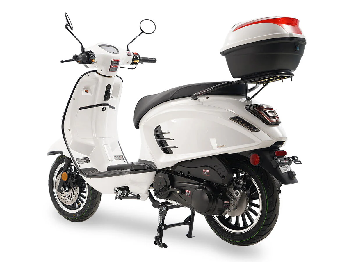 Classic 150cc Street Scooter, Automatic Shifting, 12 inch Aluminum Wheels, LED Lighting, Digital Dash, Trunk Included - Image 9
