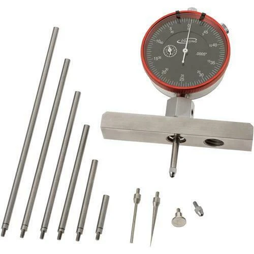 Depth Gauge Dial Indicator, 0-22'' Measuring Range, 0.0005'' Resolution