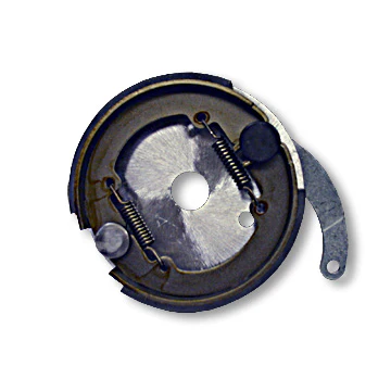Drum Brake Assembly, 4-1/2", Round Backing Plate, Aluminum, 1" Bore