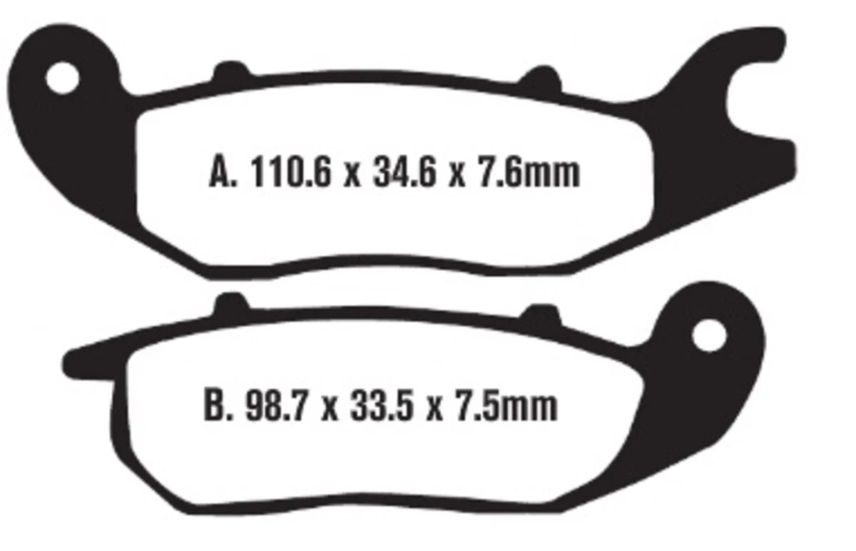 EBC Brakes FA375HH Honda Grom Sintered Brake Pads - Image 2