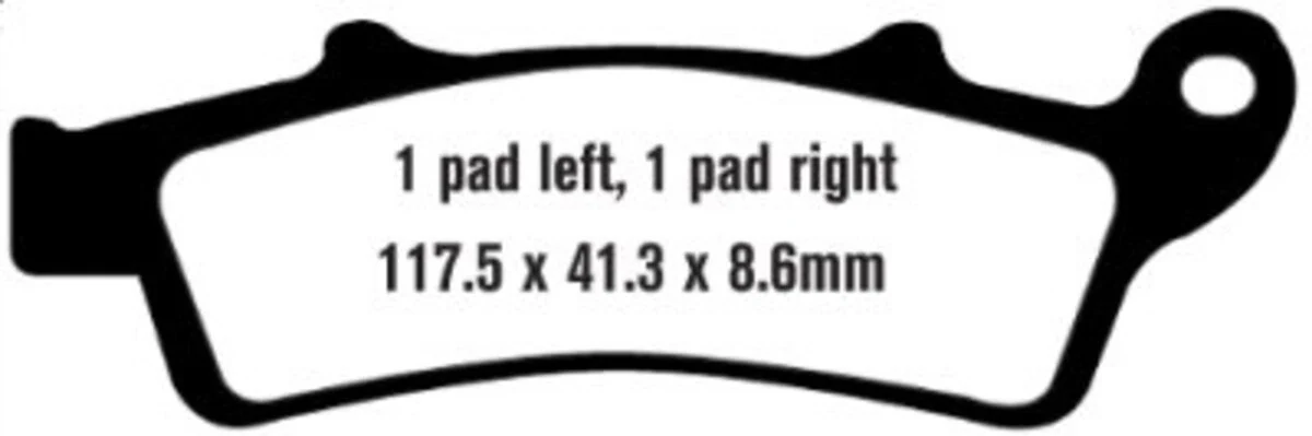 EBC Brakes SFA324 Scooter Brake Pads - Image 2