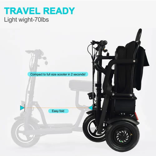 Folding Mobility Electric Trike, 48v 700w Dual Motor Lithium - Image 4