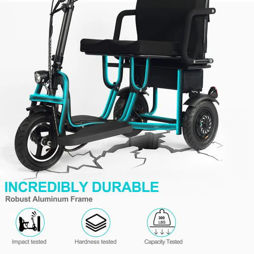 Folding Mobility Electric Trike, 48v 700w Dual Motor Lithium - Image 6