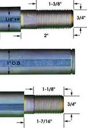 Go Kart Axles, 1" Solid Steel COMPLETE SELECTION - Image 2