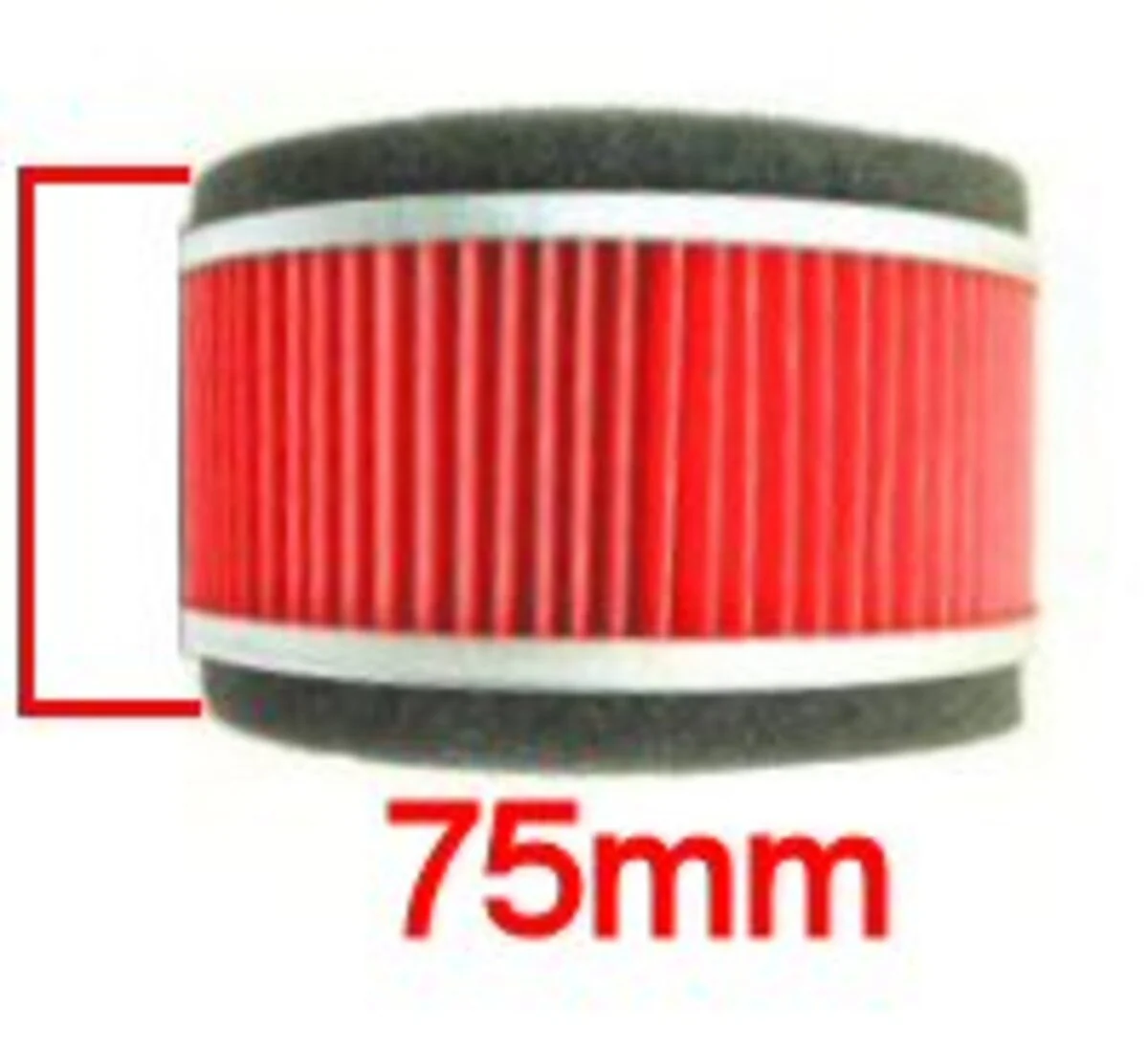 GY6 Stock Round Air Filter- 75mm Height - Image 3