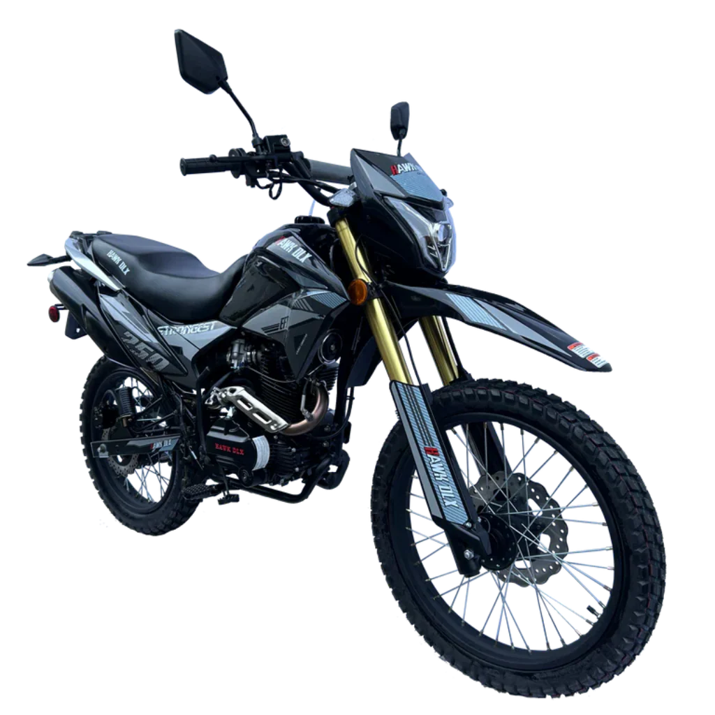 Hawk DLX 250cc Fuel Injected Dual Sport Dirt Bike, 5-Speed Manual, Electric Start, 21/18 inch Wheels, Ages 16 and up