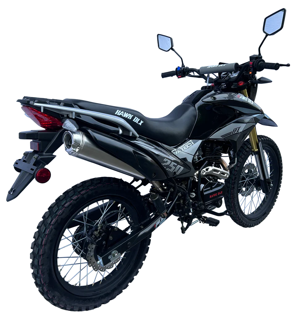 Hawk DLX 250cc Fuel Injected Dual Sport Dirt Bike, 5-Speed Manual, Electric Start, 21/18 inch Wheels, Ages 16 and up - Image 3