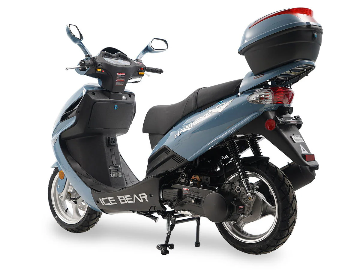 Hawkeye 150cc Street Scooter, Automatic, Front Disc Brake, 13 inch Aluminum Wheels, Trunk Included - Image 10