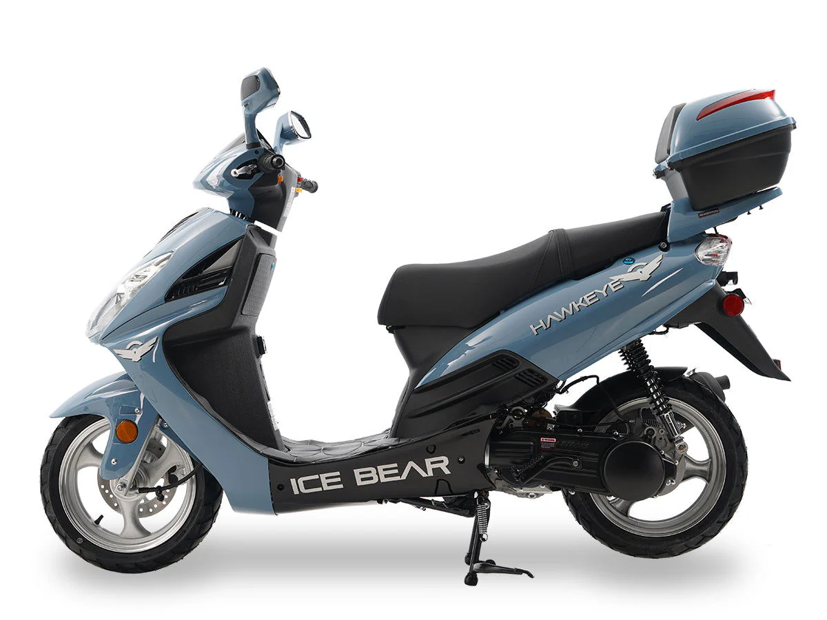 Hawkeye 150cc Street Scooter, Automatic, Front Disc Brake, 13 inch Aluminum Wheels, Trunk Included - Image 11