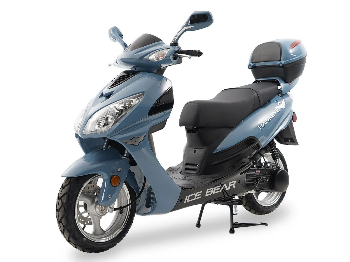 Hawkeye 150cc Street Scooter, Automatic, Front Disc Brake, 13 inch Aluminum Wheels, Trunk Included - Image 3