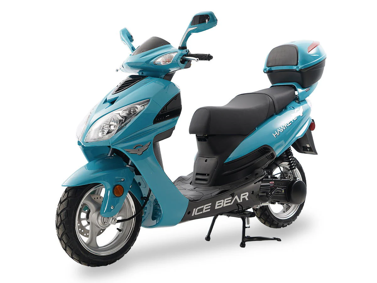 Hawkeye 150cc Street Scooter, Automatic, Front Disc Brake, 13 inch Aluminum Wheels, Trunk Included - Image 4
