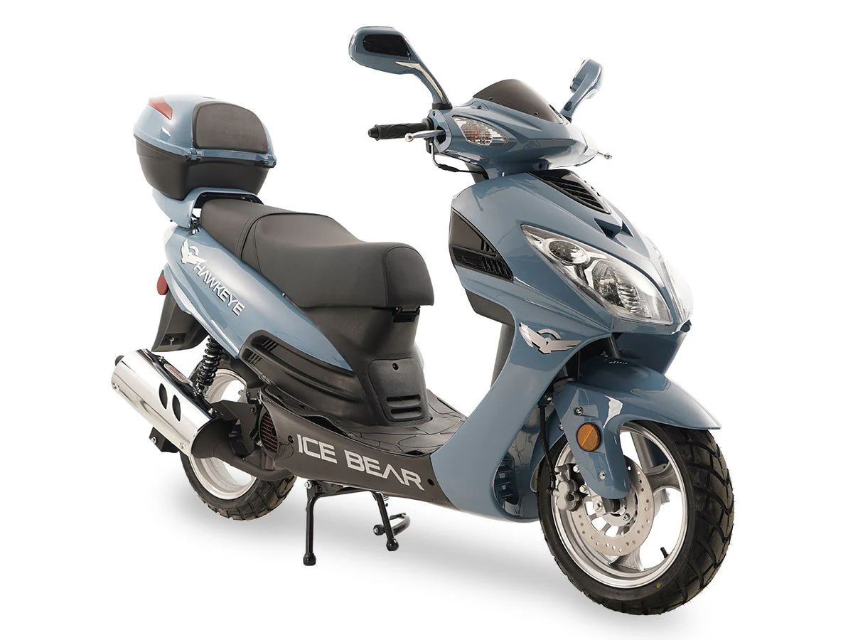 Hawkeye 150cc Street Scooter, Automatic, Front Disc Brake, 13 inch Aluminum Wheels, Trunk Included - Image 6