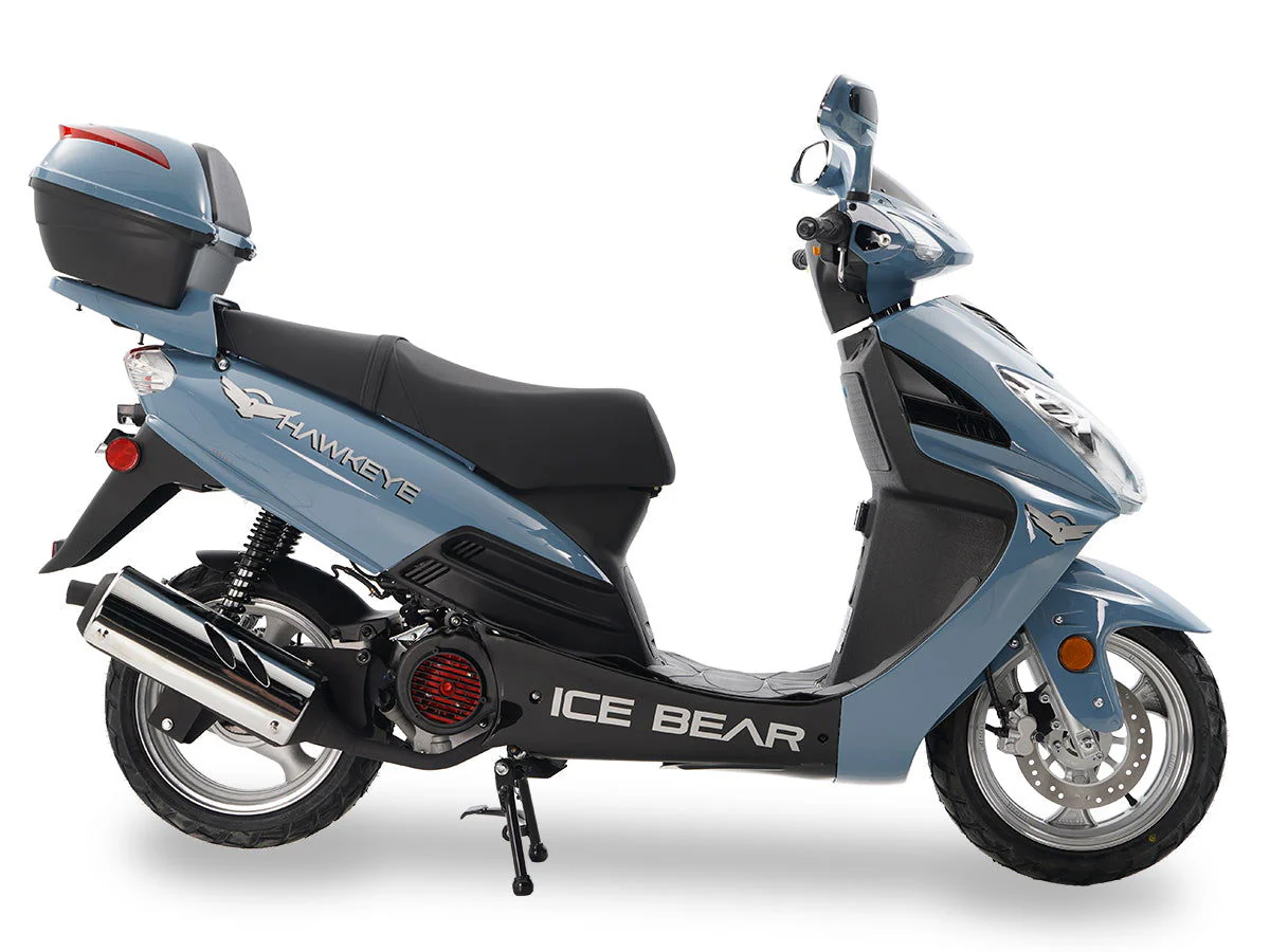Hawkeye 150cc Street Scooter, Automatic, Front Disc Brake, 13 inch Aluminum Wheels, Trunk Included - Image 7