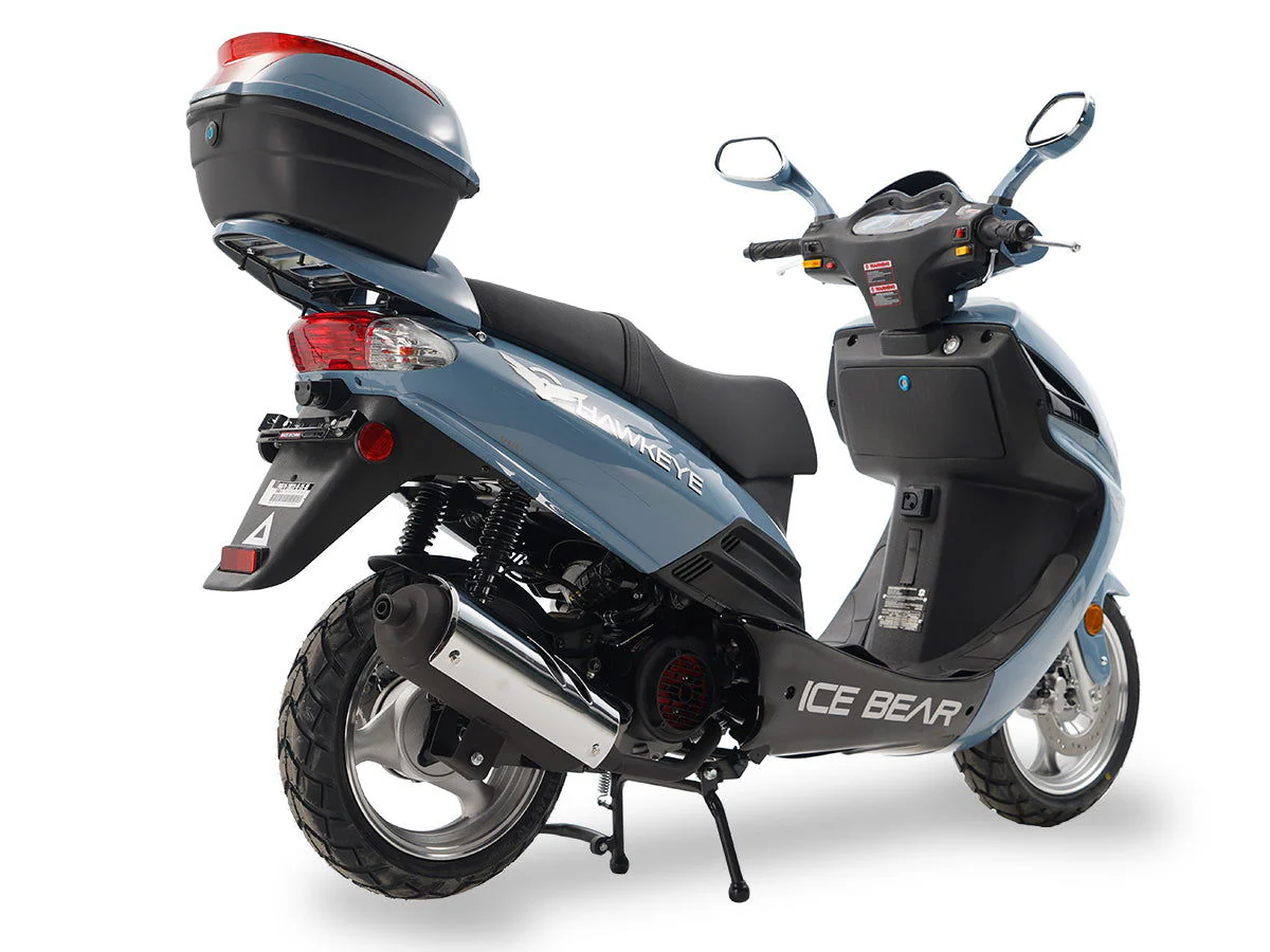 Hawkeye 150cc Street Scooter, Automatic, Front Disc Brake, 13 inch Aluminum Wheels, Trunk Included - Image 8