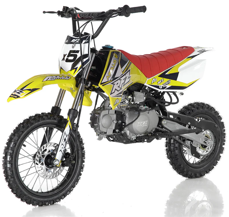 Apollo 125cc X5 Dirt Bike, 4-Speed Manual, 14/12 inch Wheels, Age 8 and up - Image 2