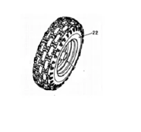 REF 14-13 Front Wheel and Tire (16x6-8) Assy L, for TrailMaster MID XRS/XRX (6.000.309) - Image 2