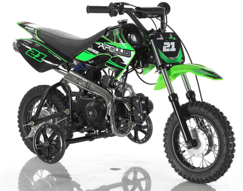 Apollo DB25 70cc Kids Dirt Bike, Automatic, Electric Start, 10/10 inch Wheels, Training Wheels Included, Ages 6 and up - Image 3