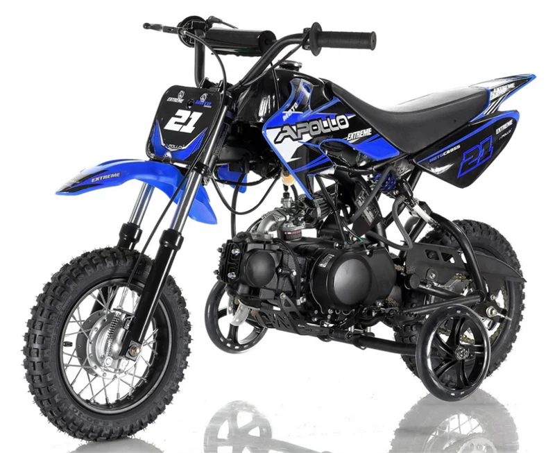 Apollo DB25 70cc Kids Dirt Bike, Automatic, Electric Start, 10/10 inch Wheels, Training Wheels Included, Ages 6 and up - Image 4