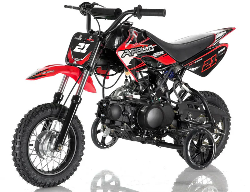 Apollo DB25 70cc Kids Dirt Bike, Automatic, Electric Start, 10/10 inch Wheels, Training Wheels Included, Ages 6 and up - Image 5