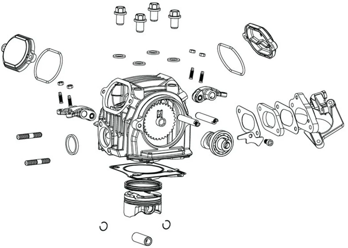 Koso 4V Cylinder Head Kit - Honda Grom & Monkey - Image 2