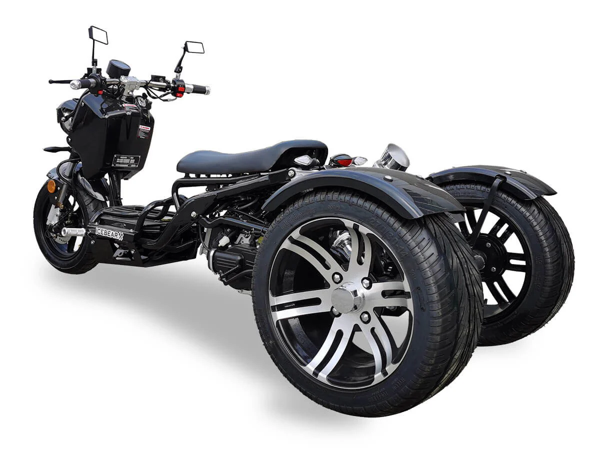 Maddog 50cc Street Trike, Automatic, Disc Brakes, 14 inch Aluminum Rear Wheels - Image 5
