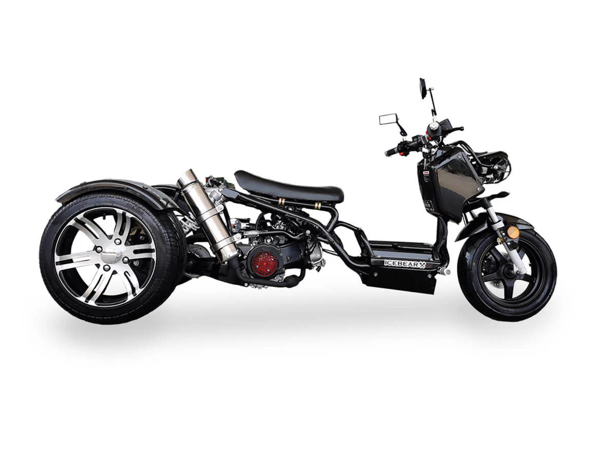Maddog 50cc Street Trike, Automatic, Disc Brakes, 14 inch Aluminum Rear Wheels - Image 8