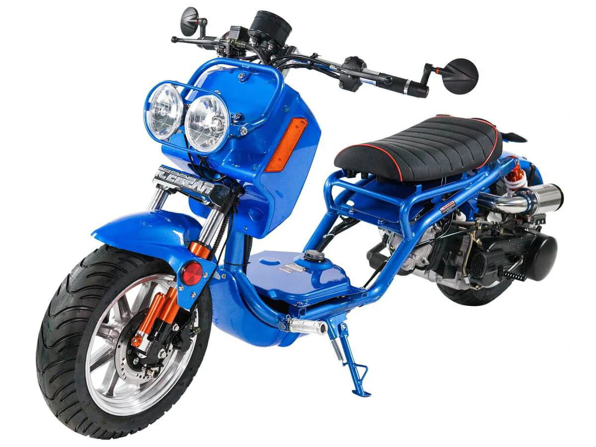 Maddog Gen IV 50cc Street Scooter, Automatic, Front Disc Brake, 12 inch Aluminum Wheels, LED Lights, Digital Speedometer - Image 3