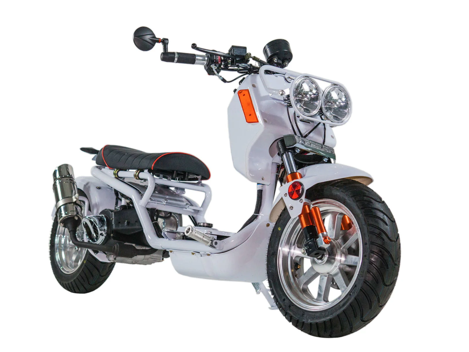 Maddog Gen IV 50cc Street Scooter, Automatic, Front Disc Brake, 12 inch Aluminum Wheels, LED Lights, Digital Speedometer - Image 6