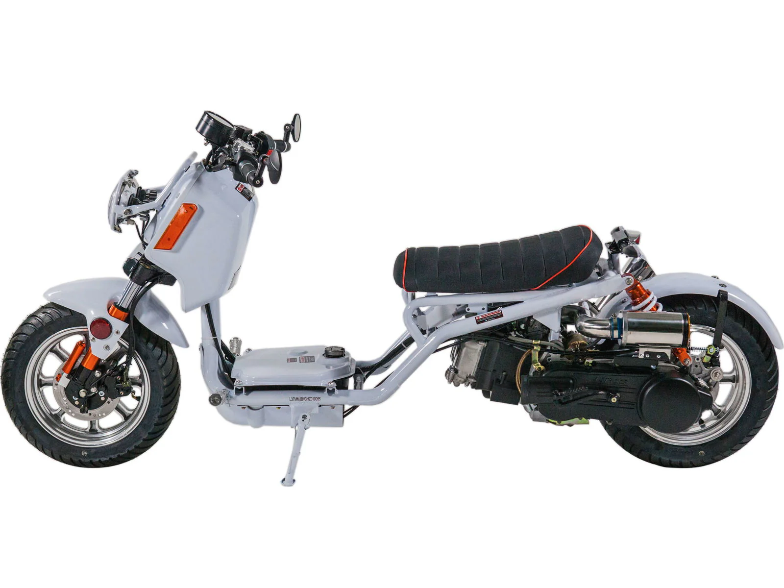 Maddog Gen IV 50cc Street Scooter, Automatic, Front Disc Brake, 12 inch Aluminum Wheels, LED Lights, Digital Speedometer - Image 8