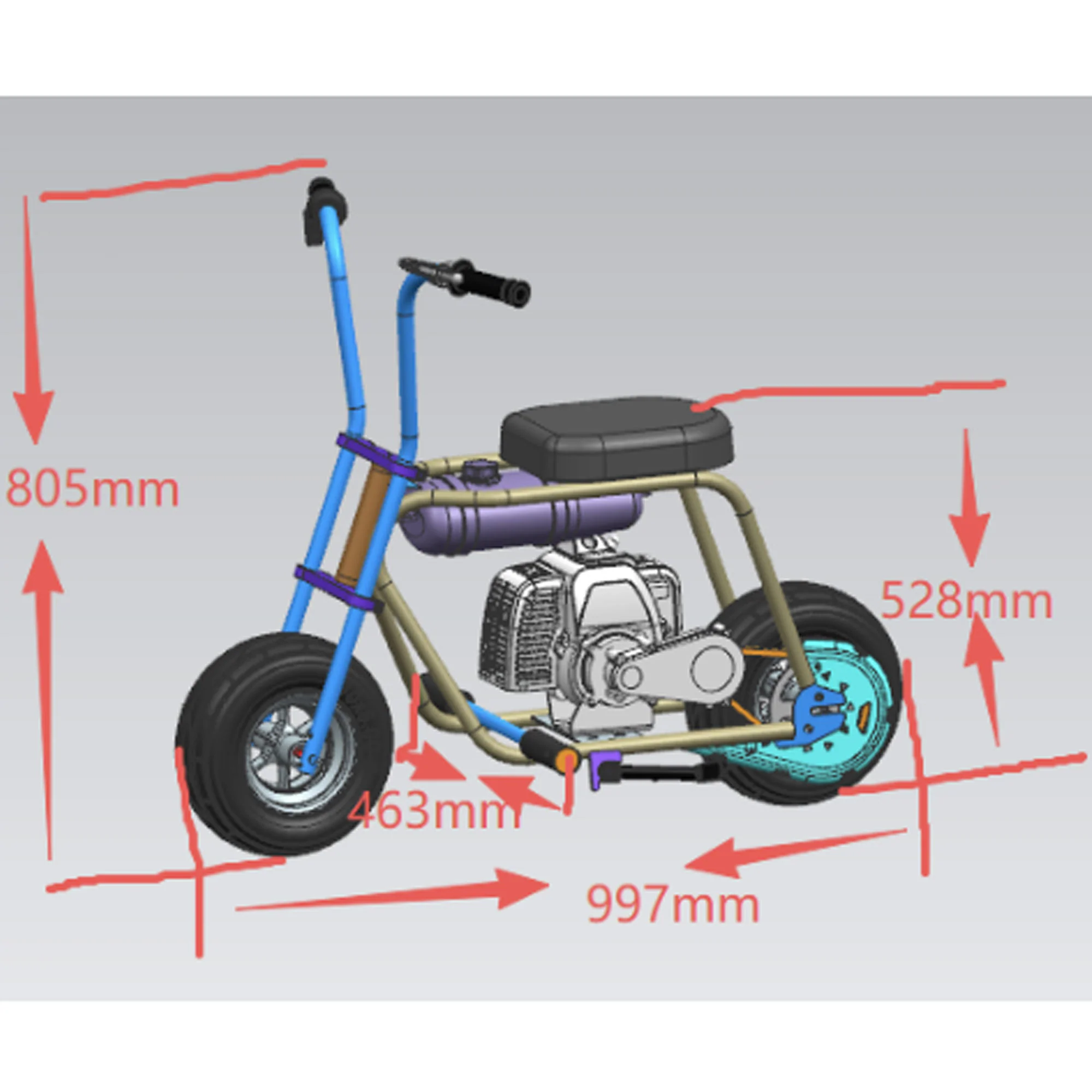 Micro 49cc 2-Stroke Gas Mini Bike - Image 10