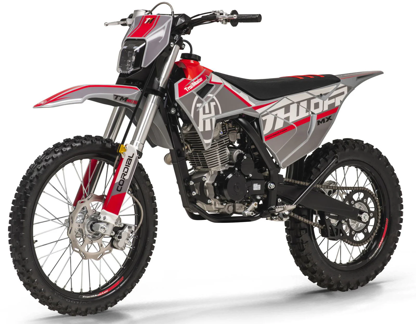 TrailMaster MX250 Dirt Bike, 5-Speed Manual, Electric Start, Dual Disc Brakes, (21/18) Wheels - Image 2