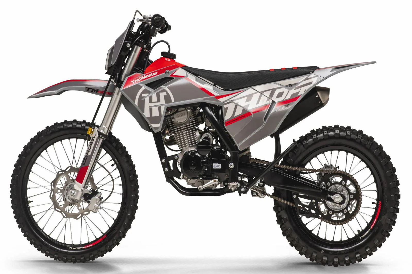 TrailMaster MX250 Dirt Bike, 5-Speed Manual, Electric Start, Dual Disc Brakes, (21/18) Wheels - Image 3