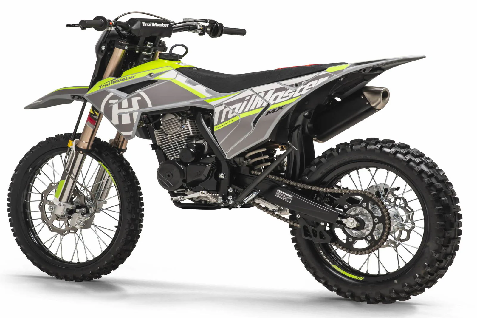 TrailMaster MX250-Pro Dirt Bike, 5-Speed Manual, Dual Disc Brakes, Electric Start (21/18) Wheels - Image 10