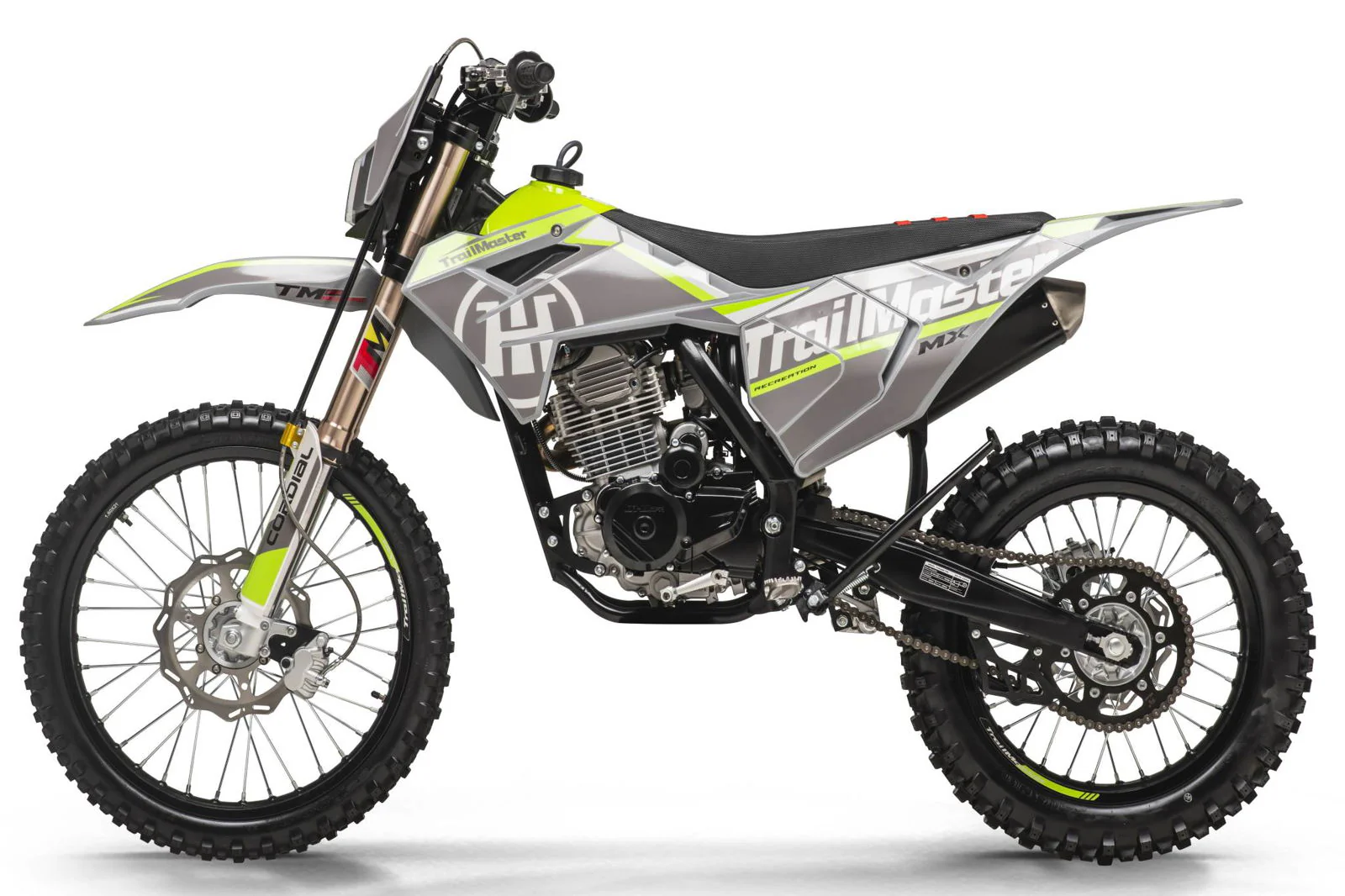 TrailMaster MX250-Pro Dirt Bike, 5-Speed Manual, Dual Disc Brakes, Electric Start (21/18) Wheels - Image 11