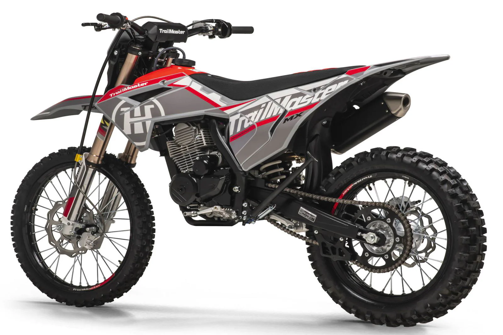 TrailMaster MX250-Pro Dirt Bike, 5-Speed Manual, Dual Disc Brakes, Electric Start (21/18) Wheels - Image 16