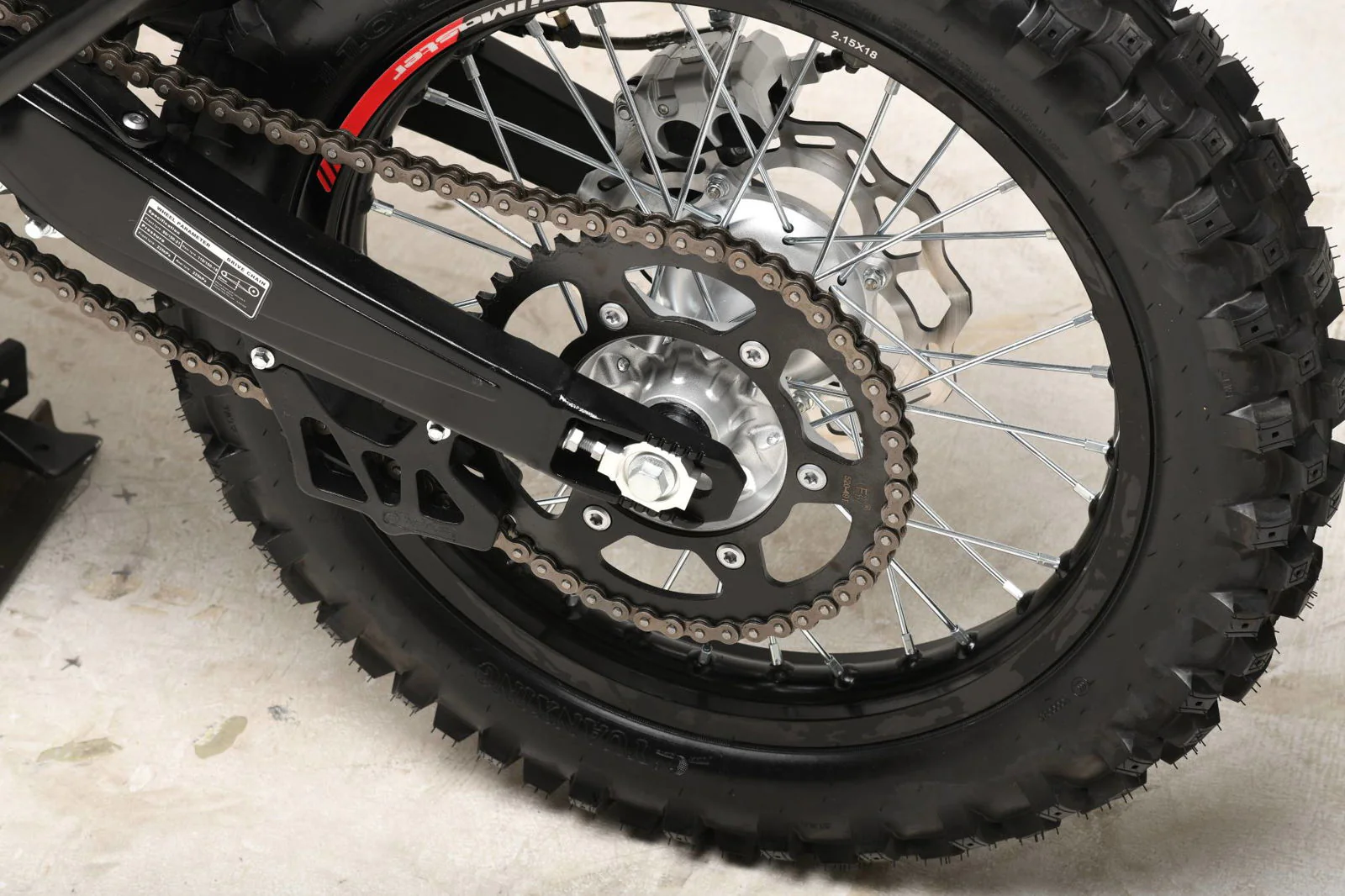 TrailMaster MX250-Pro Dirt Bike, 5-Speed Manual, Dual Disc Brakes, Electric Start (21/18) Wheels - Image 21