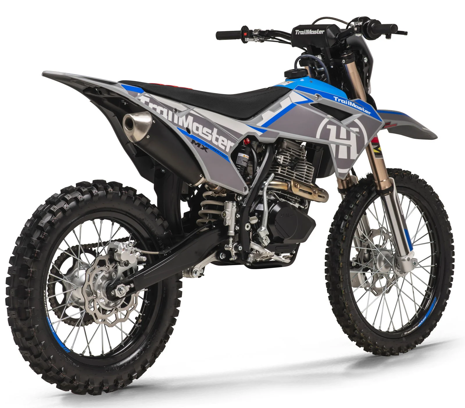 TrailMaster MX250-Pro Dirt Bike, 5-Speed Manual, Dual Disc Brakes, Electric Start (21/18) Wheels - Image 3