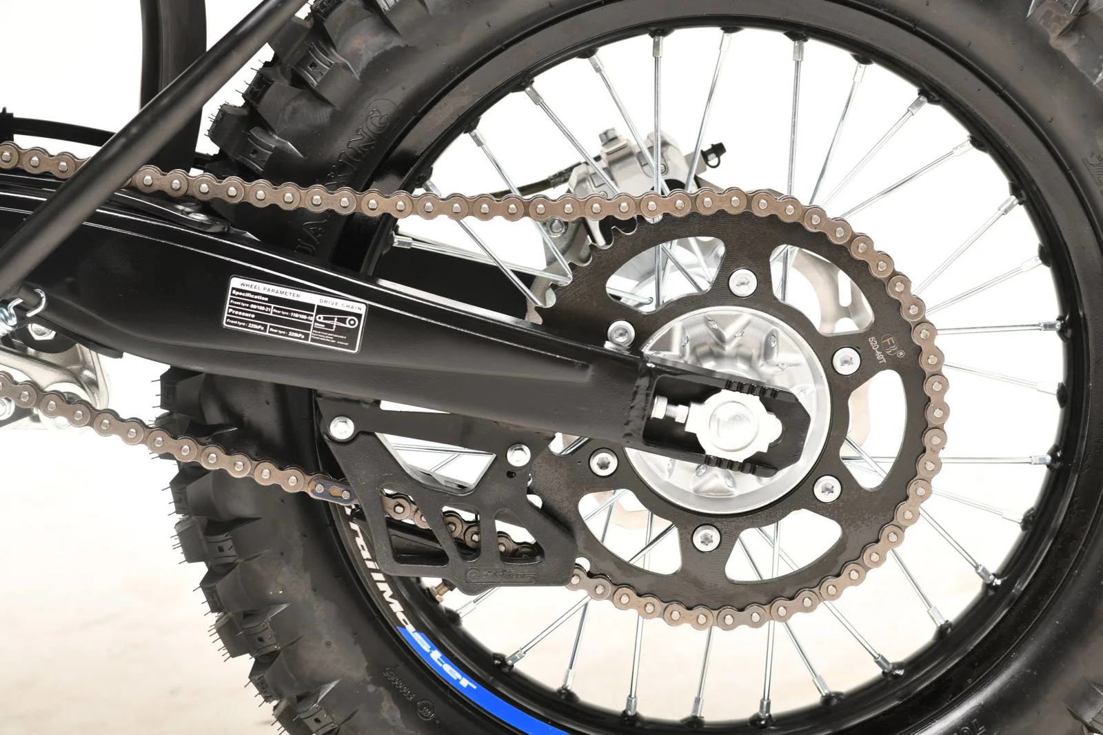 TrailMaster MX250-Pro Dirt Bike, 5-Speed Manual, Dual Disc Brakes, Electric Start (21/18) Wheels - Image 35