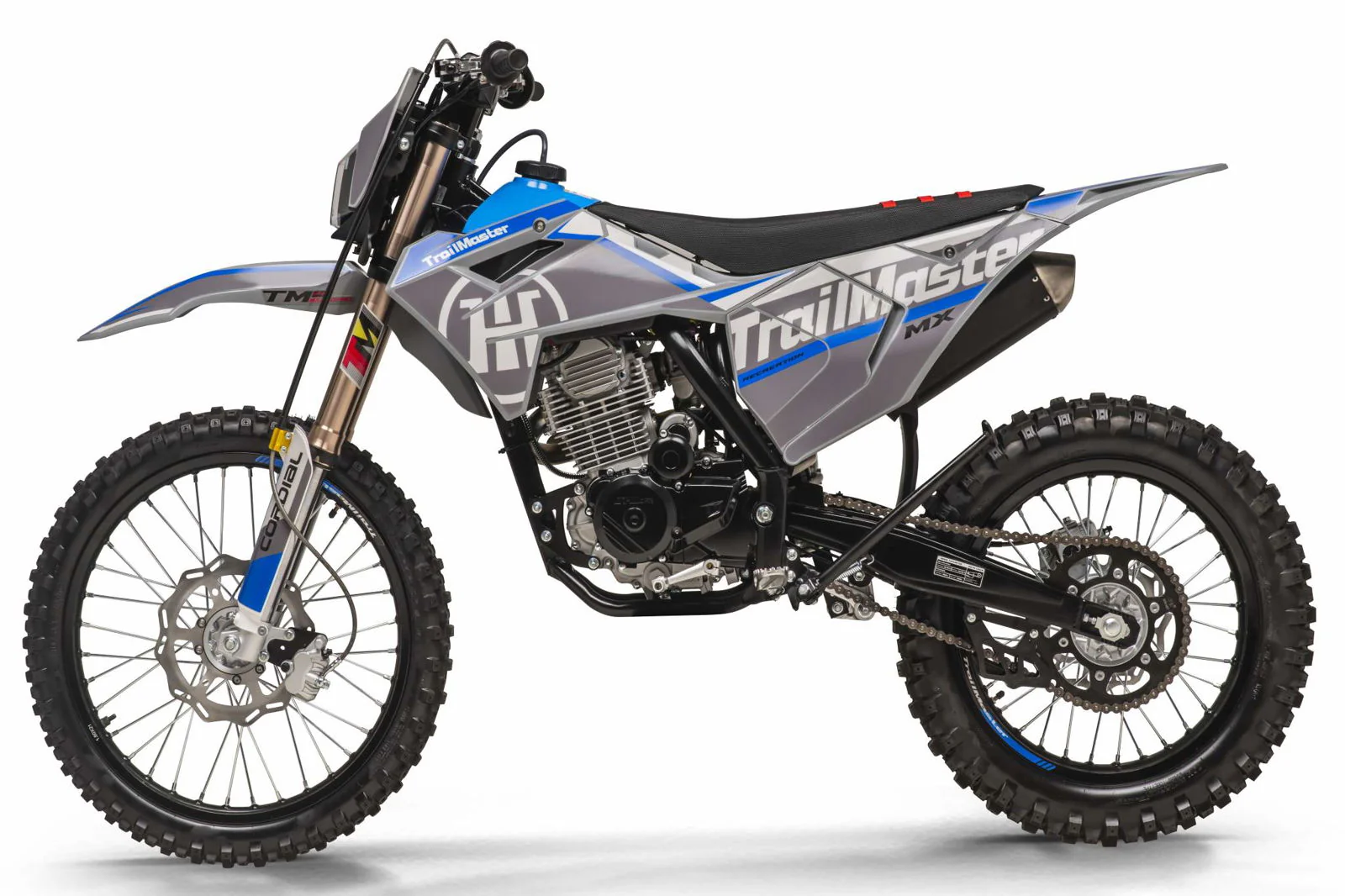 TrailMaster MX250-Pro Dirt Bike, 5-Speed Manual, Dual Disc Brakes, Electric Start (21/18) Wheels - Image 6