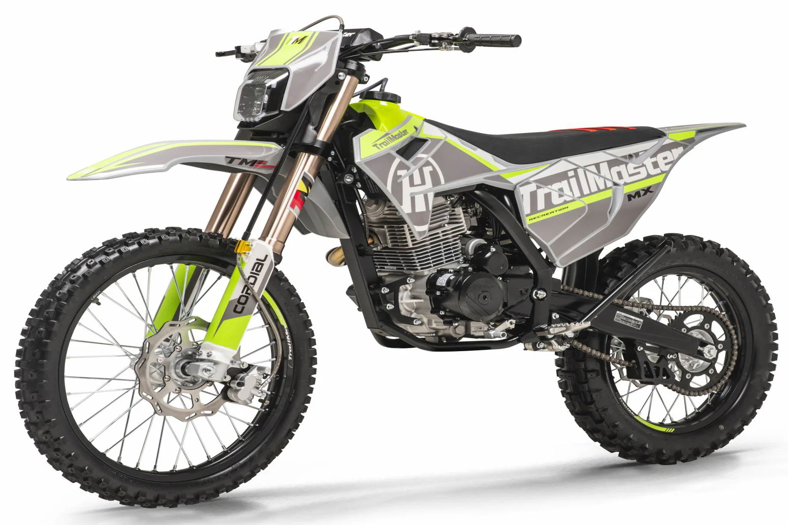 TrailMaster MX250-Pro Dirt Bike, 5-Speed Manual, Dual Disc Brakes, Electric Start (21/18) Wheels - Image 7