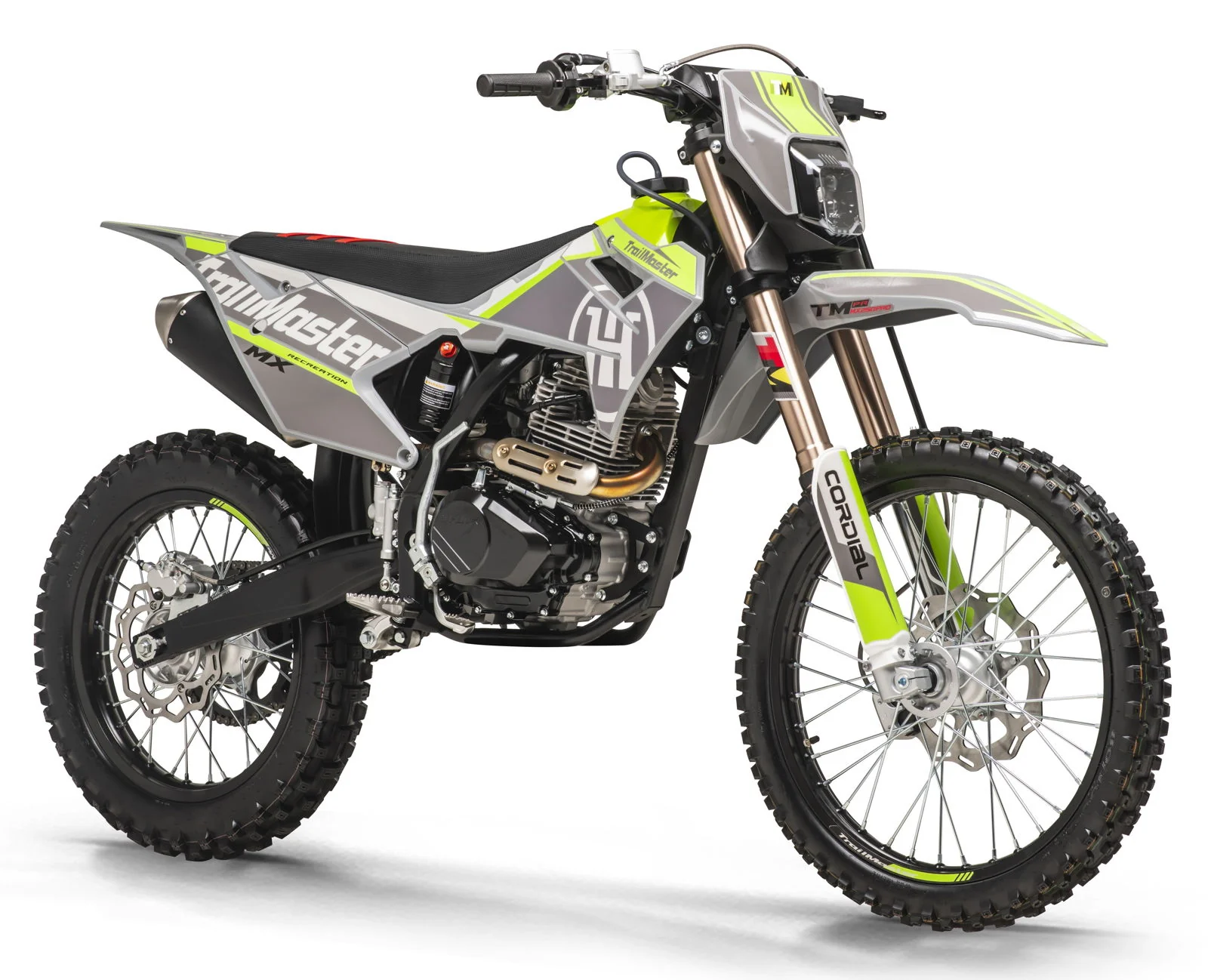 TrailMaster MX250-Pro Dirt Bike, 5-Speed Manual, Dual Disc Brakes, Electric Start (21/18) Wheels - Image 8