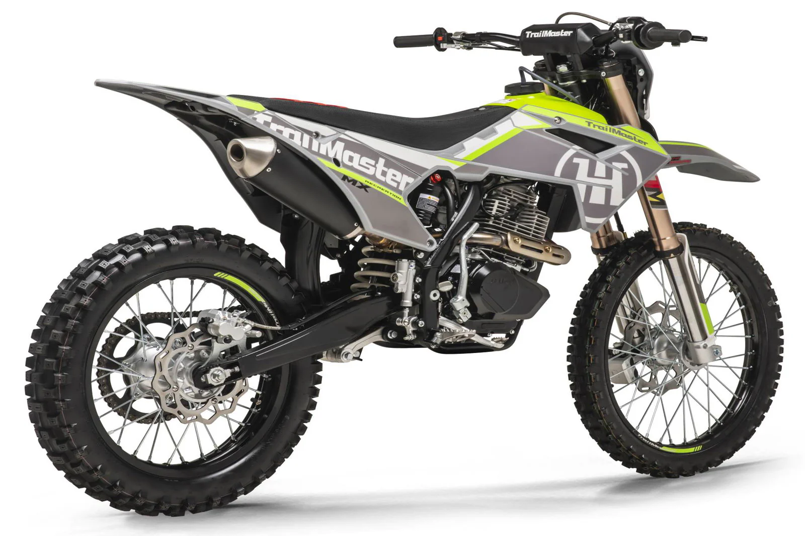 TrailMaster MX250-Pro Dirt Bike, 5-Speed Manual, Dual Disc Brakes, Electric Start (21/18) Wheels - Image 9