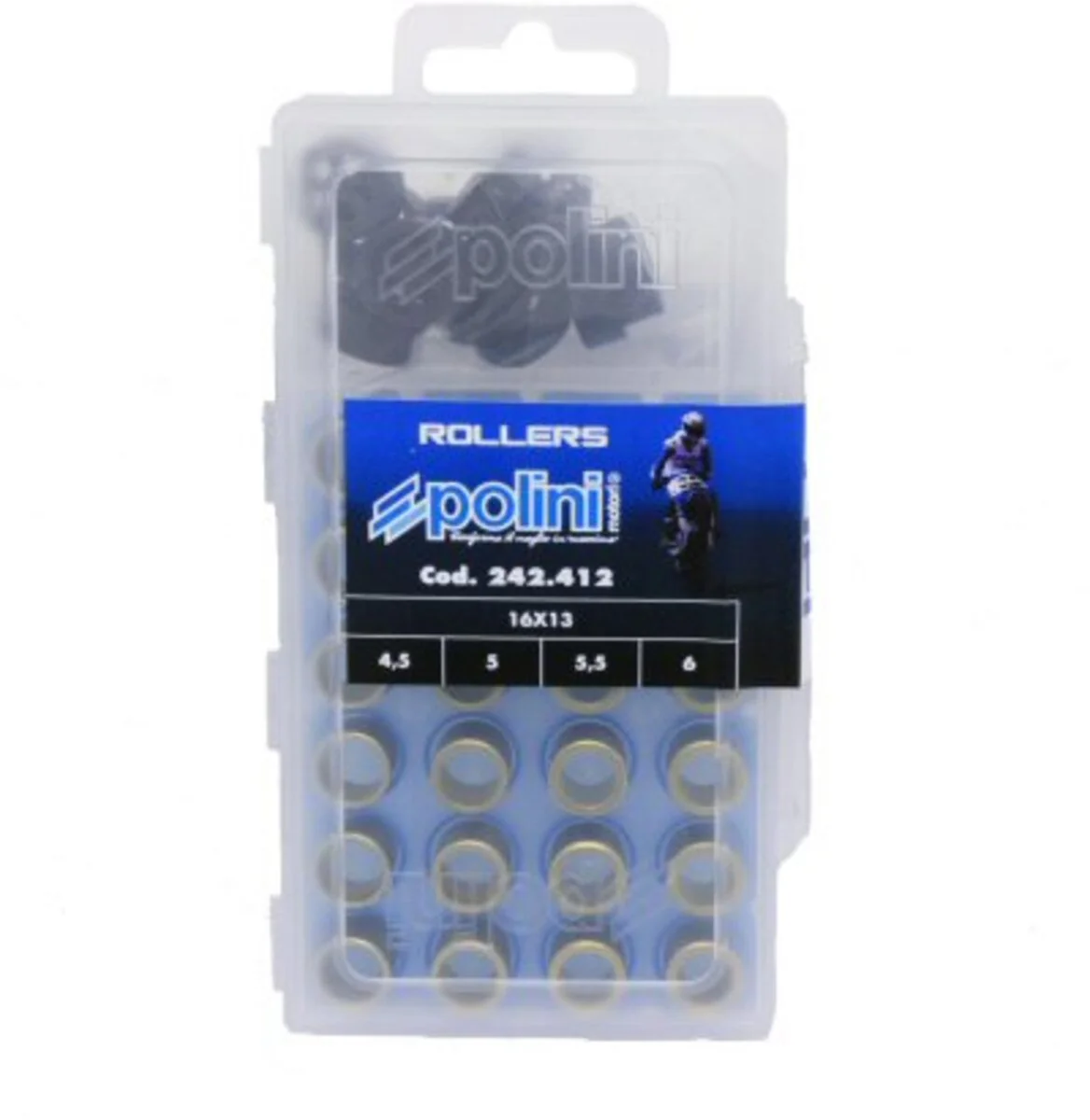Polini 16x13 Roller Weight Tuning Kit - 4.5G to 6G - Image 3