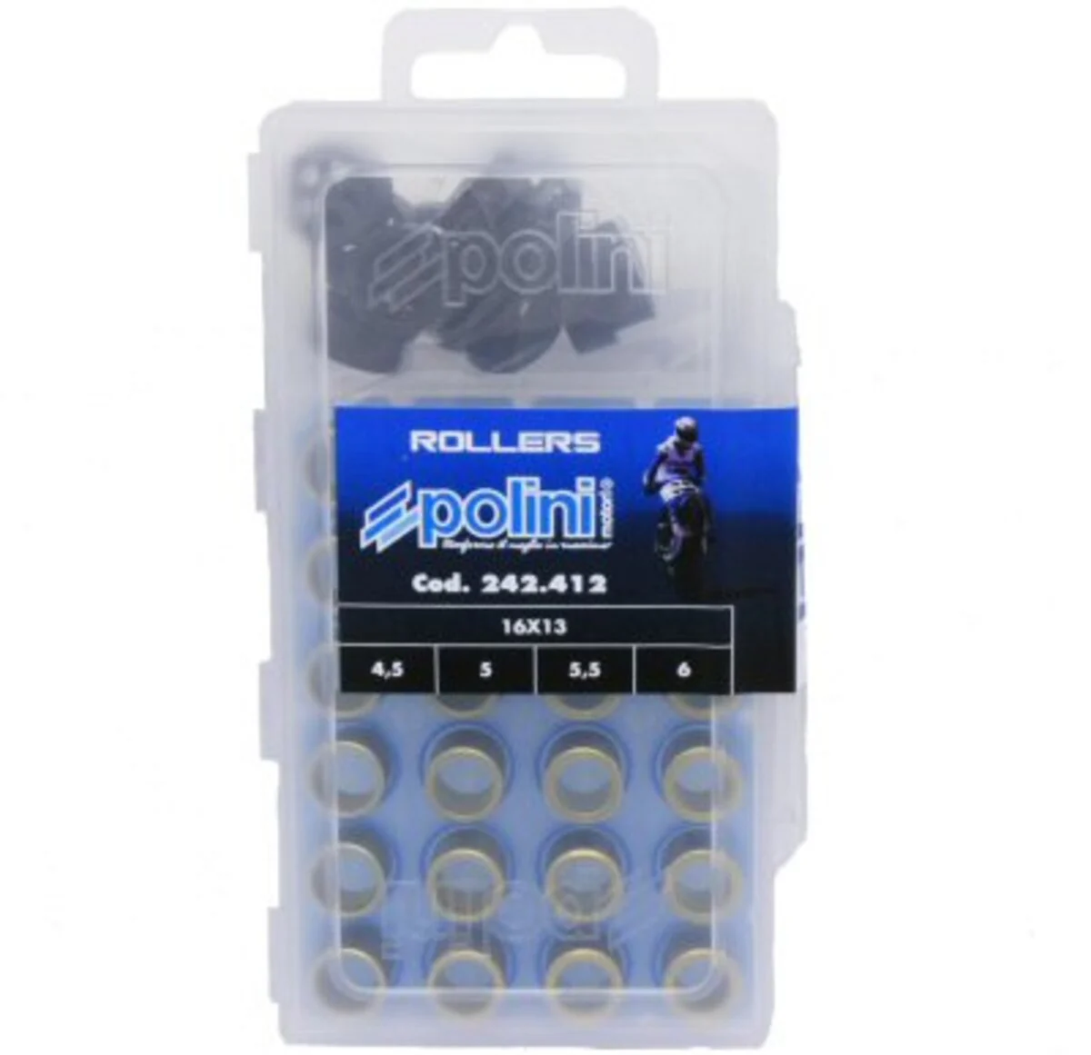 Polini 16x13 Roller Weight Tuning Kit - 5.5G to 7G - Image 3