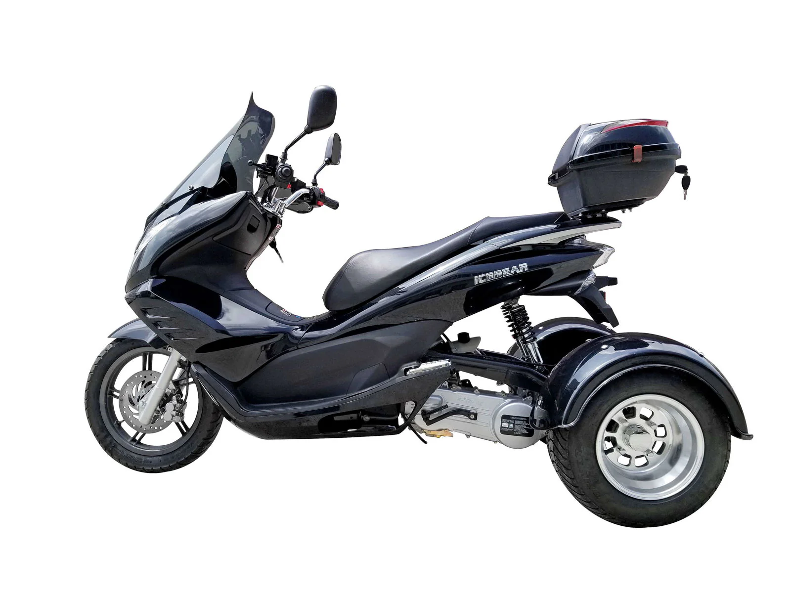 Q6 150cc Trike, Automatic Shifting, Full Wind Screen, Locking Trunk - Image 10